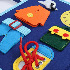 Montessori Interactive Learning Book | Engaging Zippers, Laces, and Buttons