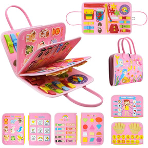 Montessori Interactive Learning Book | Engaging Zippers, Laces, and Buttons