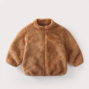Children's Warm Plush Jacket | Cozy Unisex Autumn Winter Wear