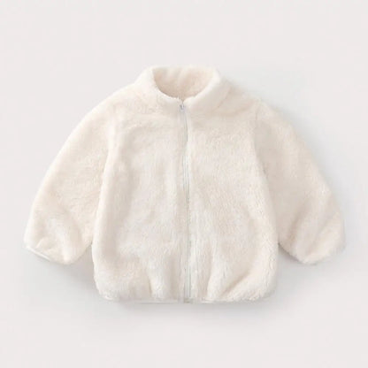 Children's Warm Plush Jacket | Cozy Unisex Autumn Winter Wear