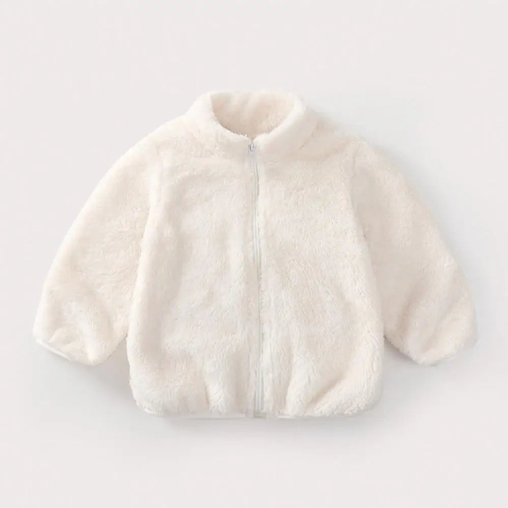 Children's Warm Plush Jacket | Cozy Unisex Autumn Winter Wear