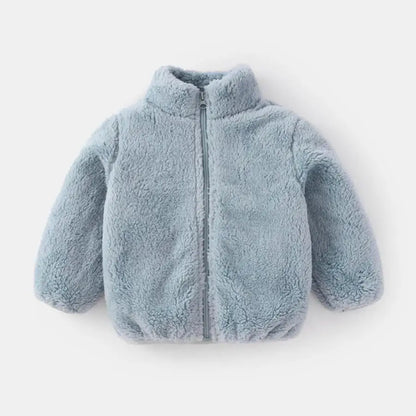 Children's Warm Plush Jacket | Cozy Unisex Autumn Winter Wear