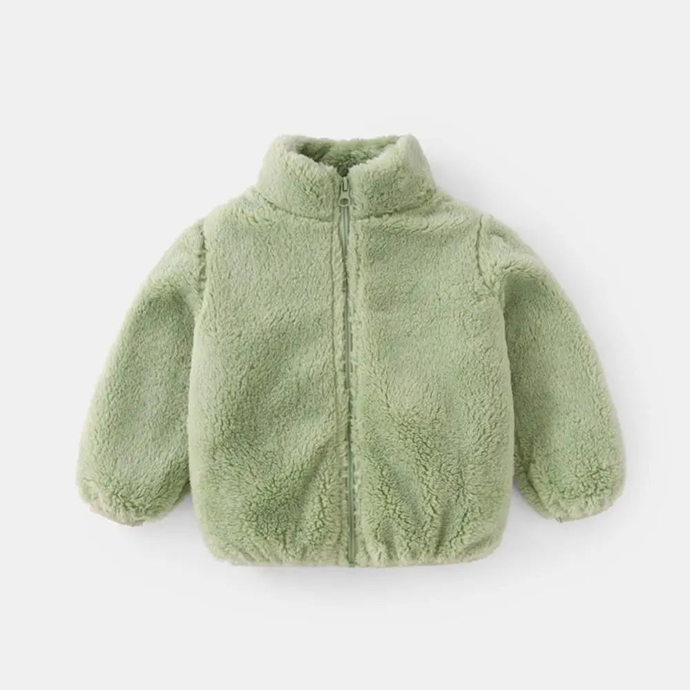 Children's Warm Plush Jacket | Cozy Unisex Autumn Winter Wear