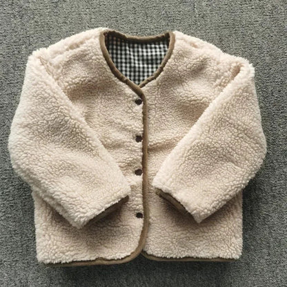 Reversible Kids Jacket | Cozy Plush Plaid Design