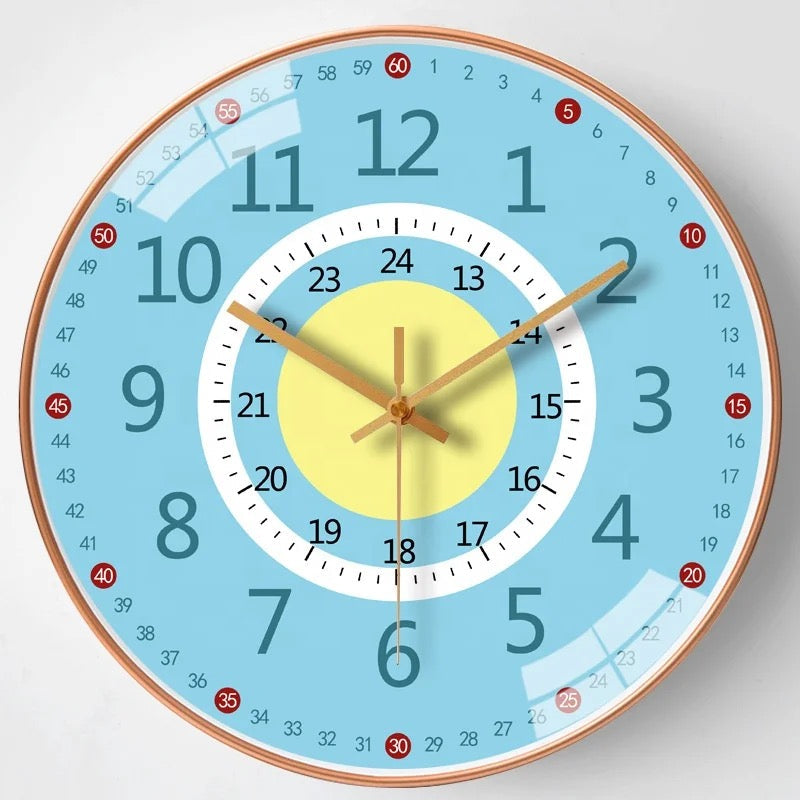 Children's Learning Wall Clock | Colorful Time Management Tool