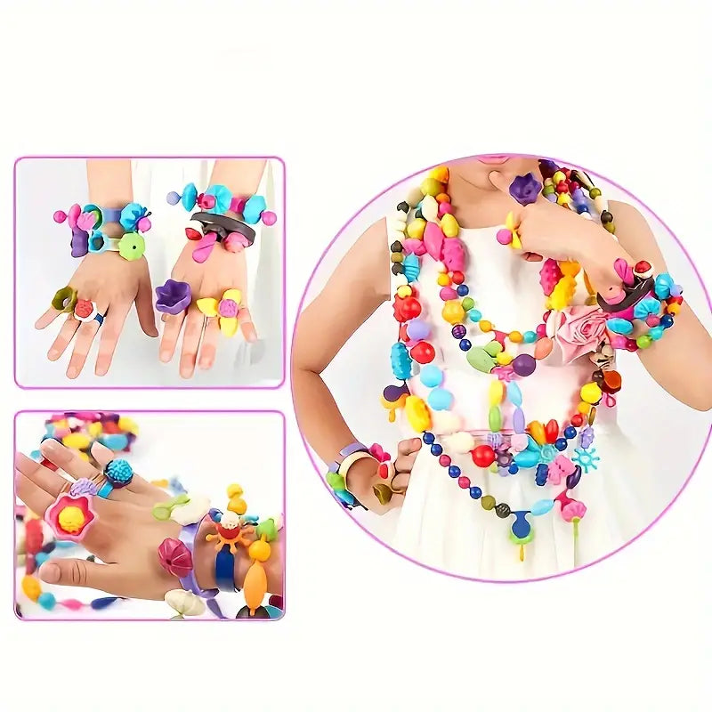 Jewelry Making Kit for Kids | Over 500 Colorful Beads Included
