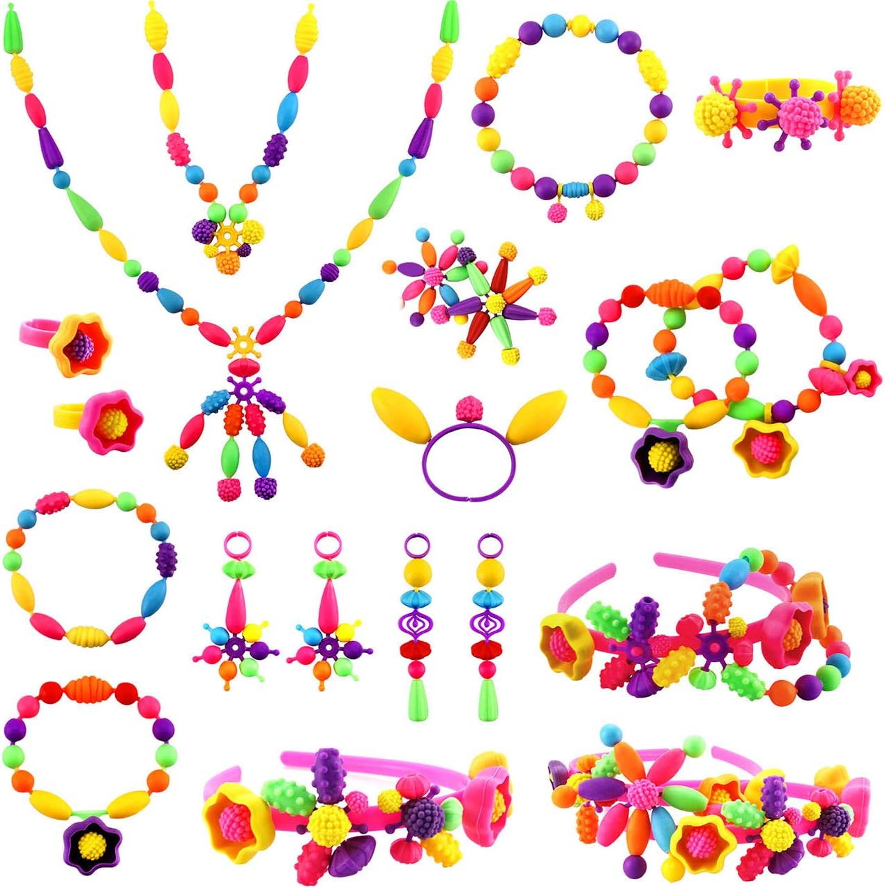 Jewelry Making Kit for Kids | Over 500 Colorful Beads Included