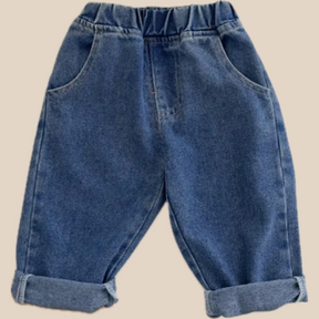 Kids Adjustable Waist Jeans | Soft Cotton Denim for Comfort