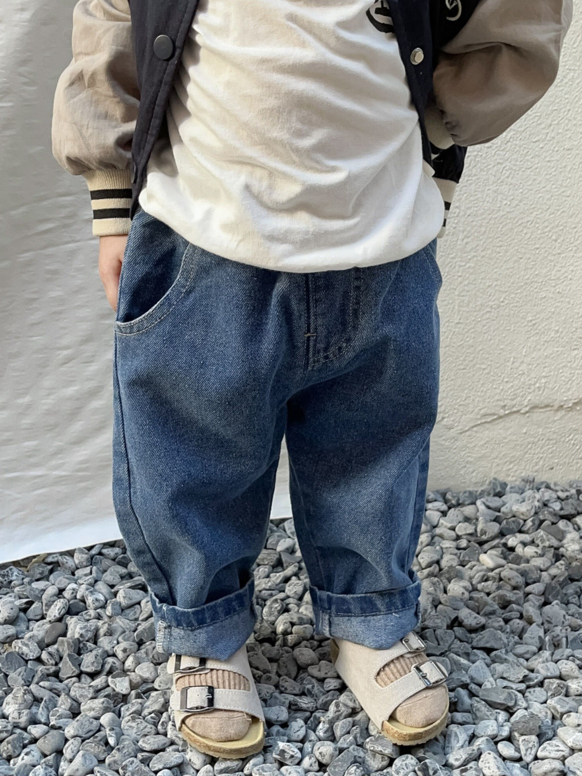 Kids Adjustable Waist Jeans | Soft Cotton Denim for Comfort