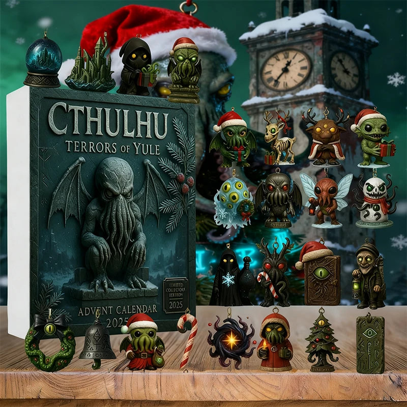 Halloween Acrylic Advent Calendar | 24 Spooky Ornaments for Decor