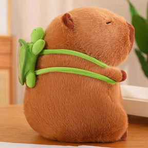 Capybara Plush Toy | Adorable Design with Turtle Backpack