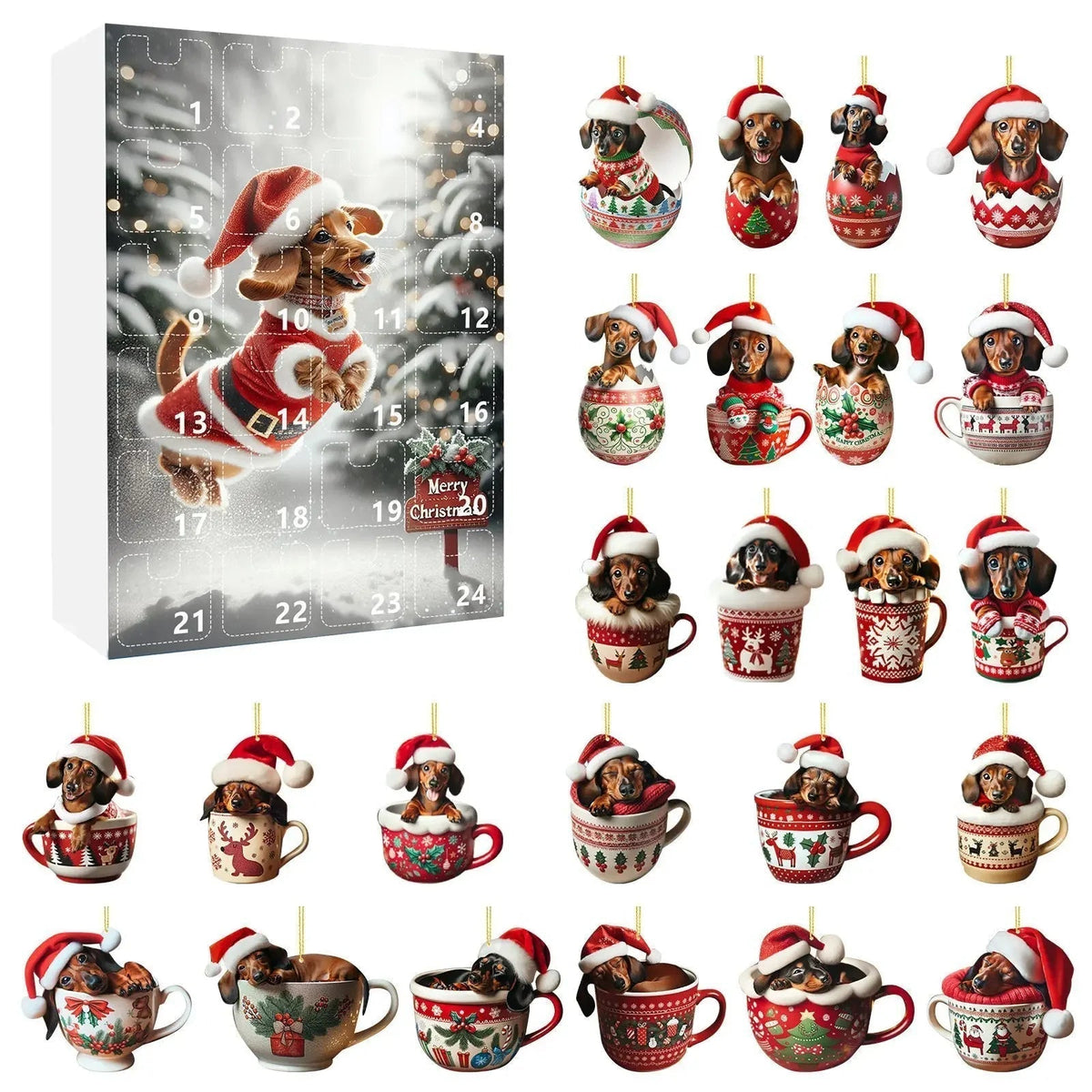 Dachshund Advent Calendar | Festive Countdown with 24 Surprises