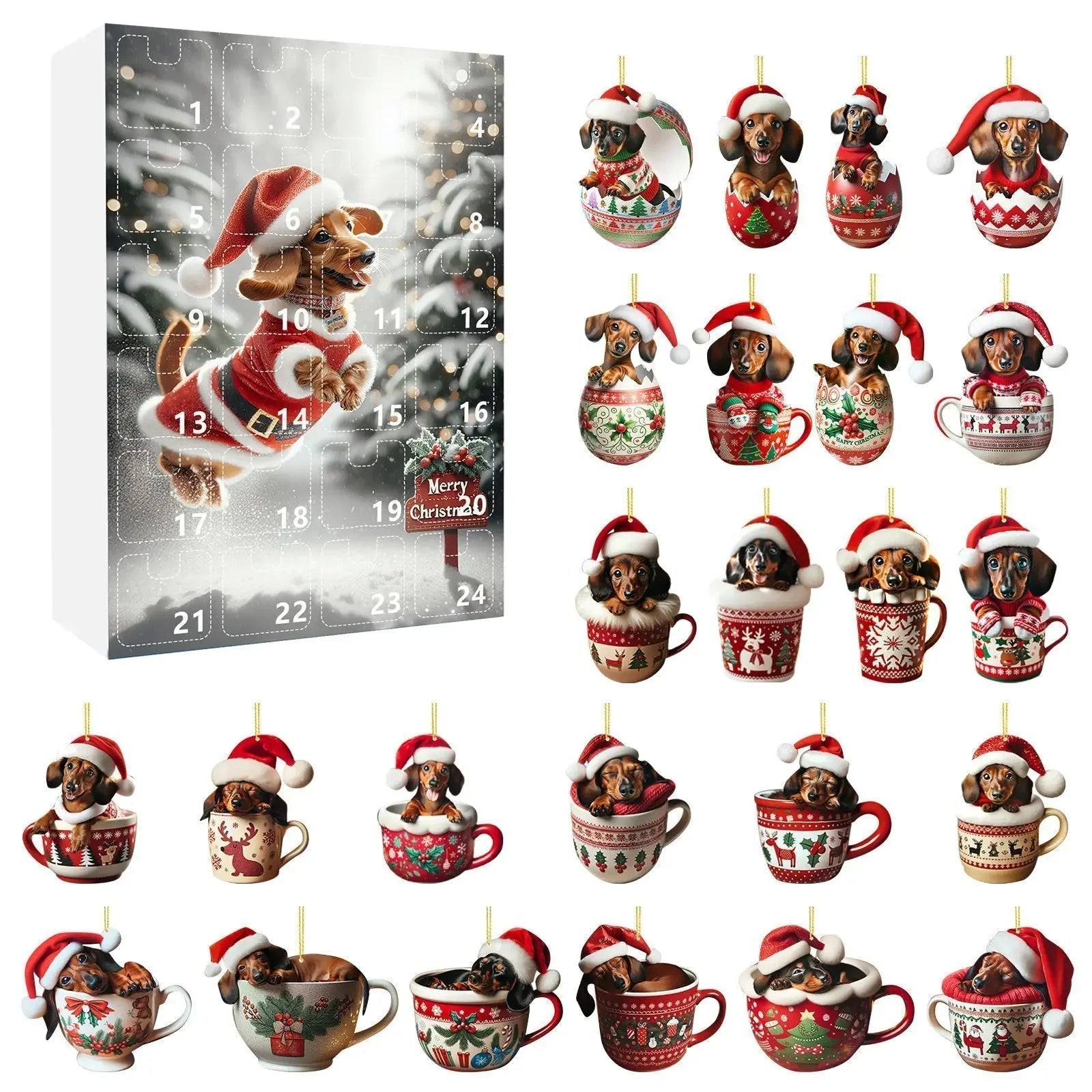 Dachshund Advent Calendar | Festive Countdown with 24 Surprises