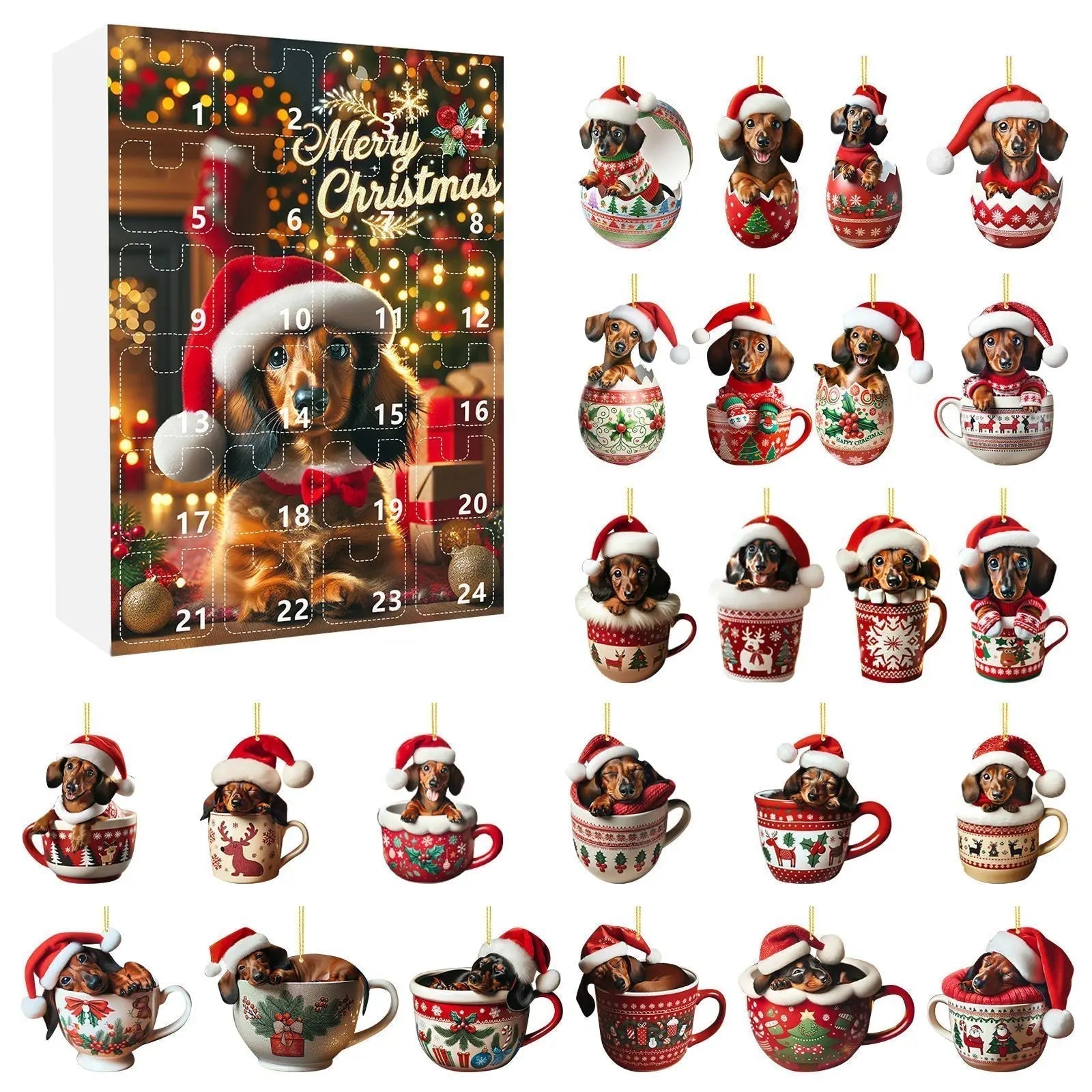 Dachshund Advent Calendar | Festive Countdown with 24 Surprises