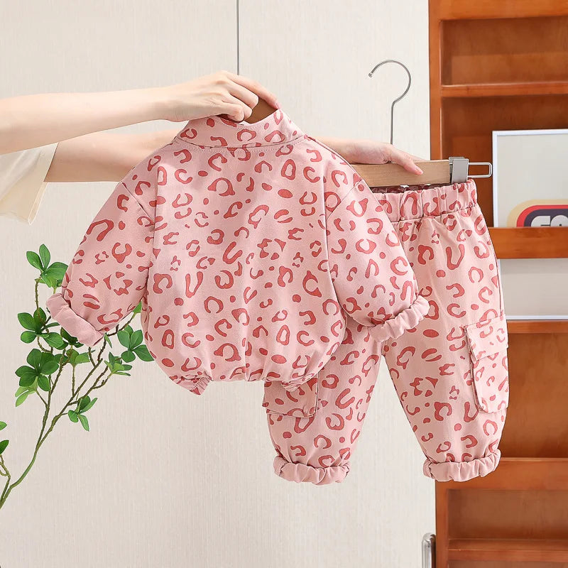 Leopard Print Casual Outfit | Soft Cotton 2-Piece Set
