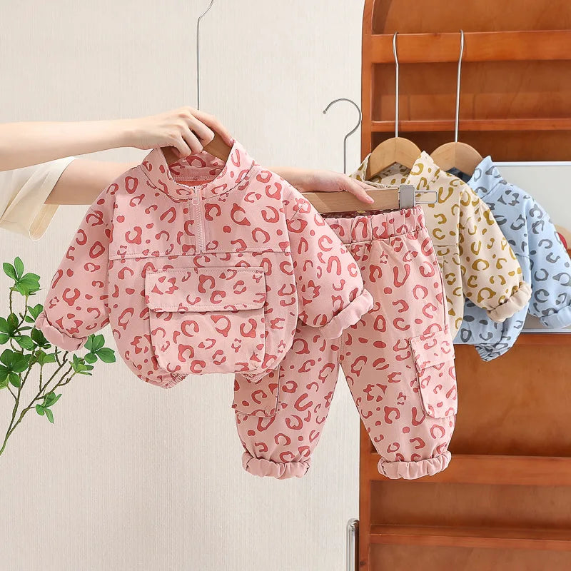 Leopard Print Casual Outfit | Soft Cotton 2-Piece Set