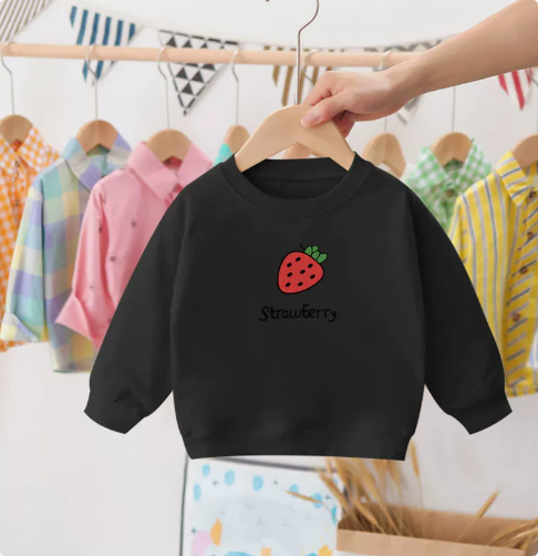 Strawberry Print Sweater | Comfy 100% Cotton Casual Wear