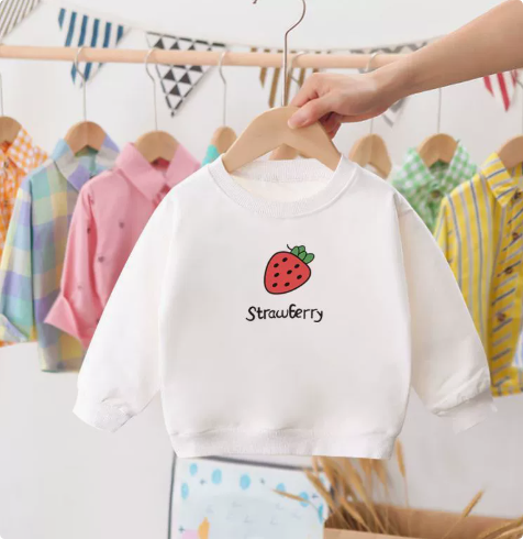 Strawberry Print Sweater | Comfy 100% Cotton Casual Wear