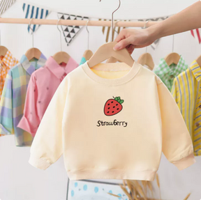 Strawberry Print Sweater | Comfy 100% Cotton Casual Wear
