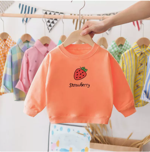 Strawberry Print Sweater | Comfy 100% Cotton Casual Wear