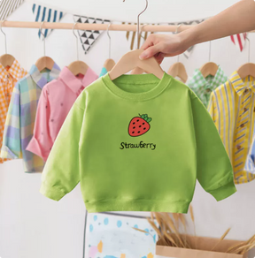 Strawberry Print Sweater | Comfy 100% Cotton Casual Wear