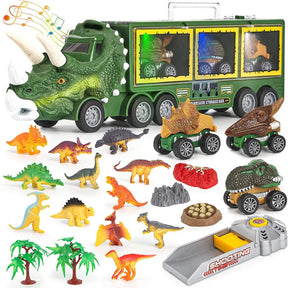 Dinosaur Transport Truck | Mini Cars with Lights and Sounds