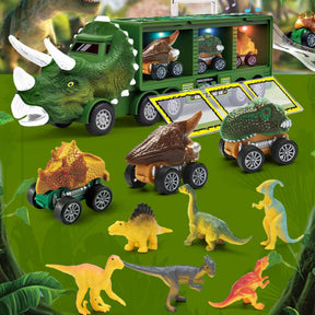 Dinosaur Transport Truck | Mini Cars with Lights and Sounds