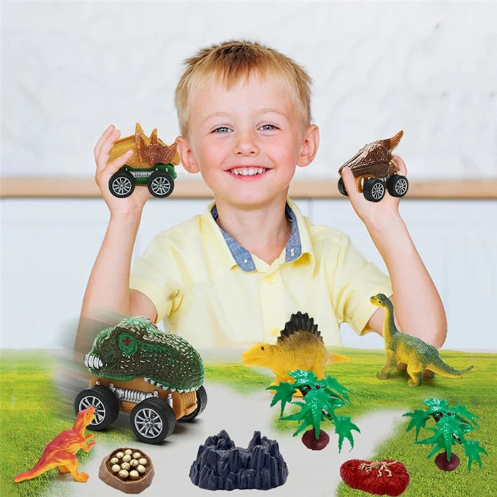 Dinosaur Transport Truck | Mini Cars with Lights and Sounds