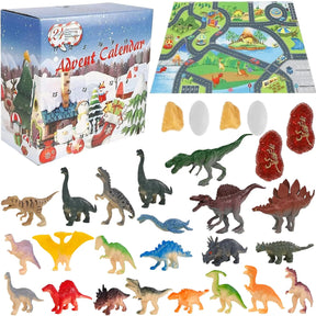Dinosaur Advent Calendar | 28 Miniature Figures with Play Mat