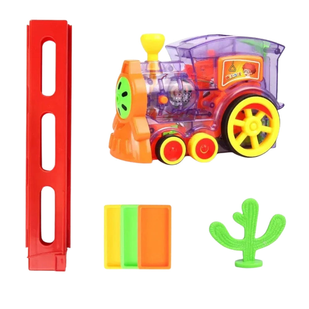 Automatic Domino Train Toy | Lights, Sounds, and Easy Play
