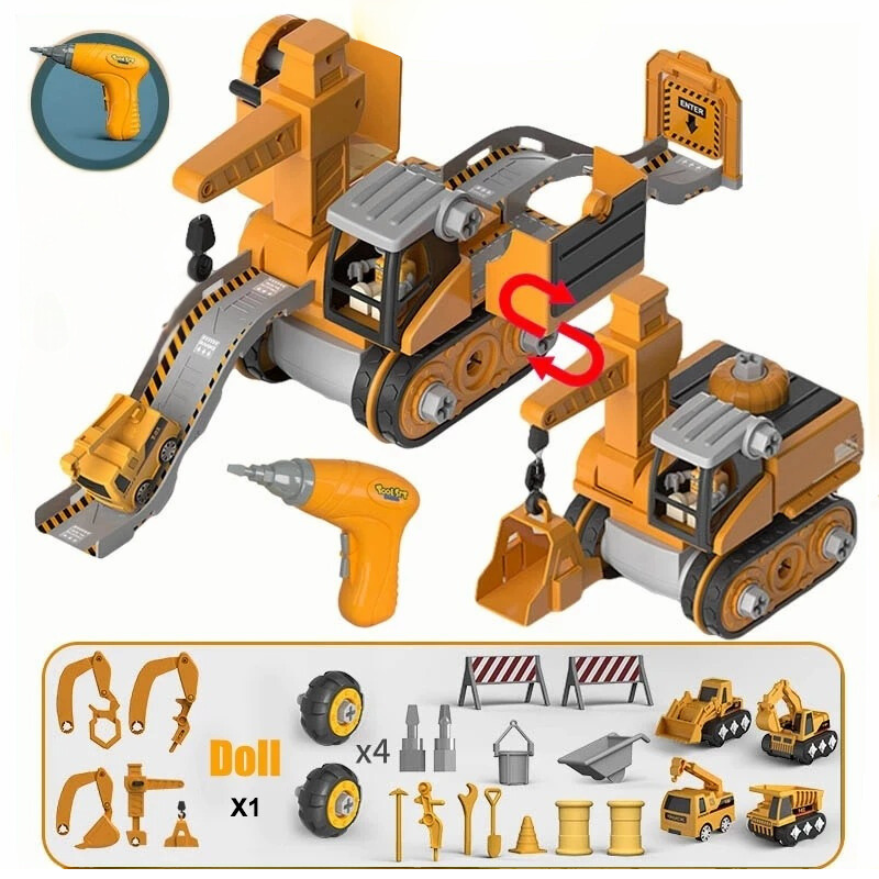 4-in-1 Construction Toy Set | STEM Learning and Problem-Solving