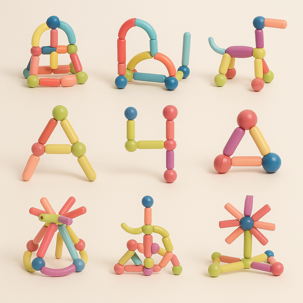 Magnetic Building Sticks | Creative Eco-Friendly Educational Toy