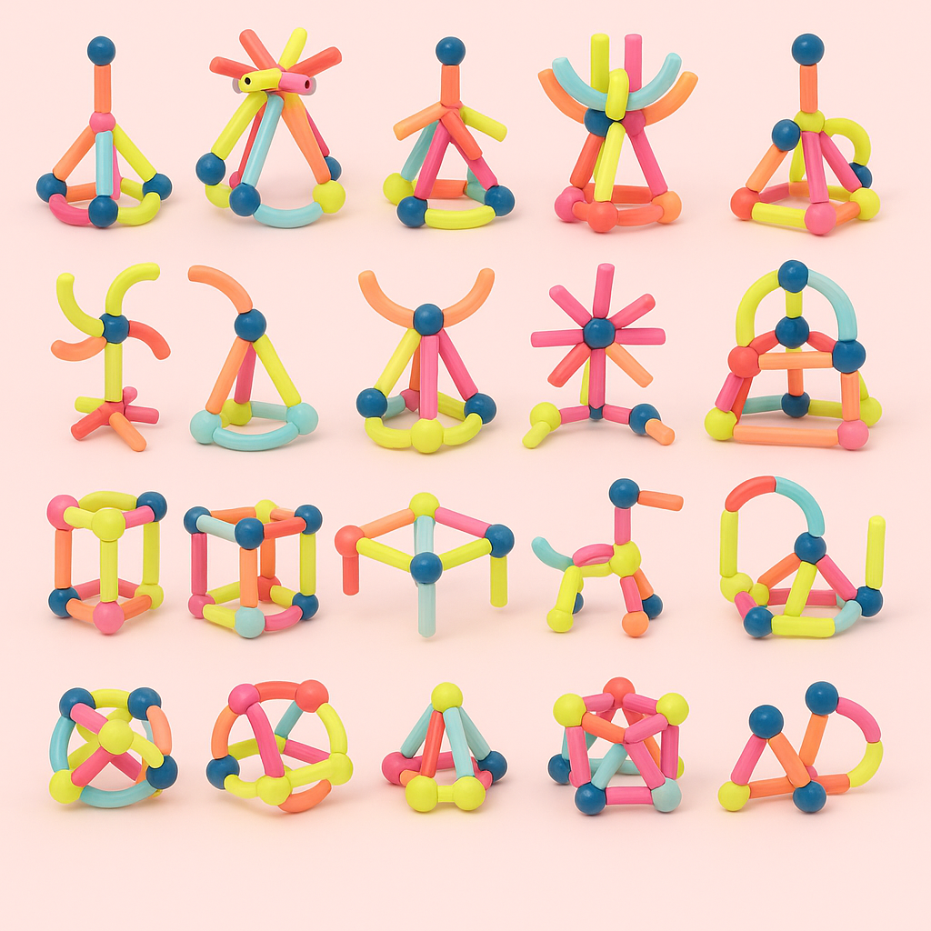 Magnetic Building Sticks | Creative Eco-Friendly Educational Toy