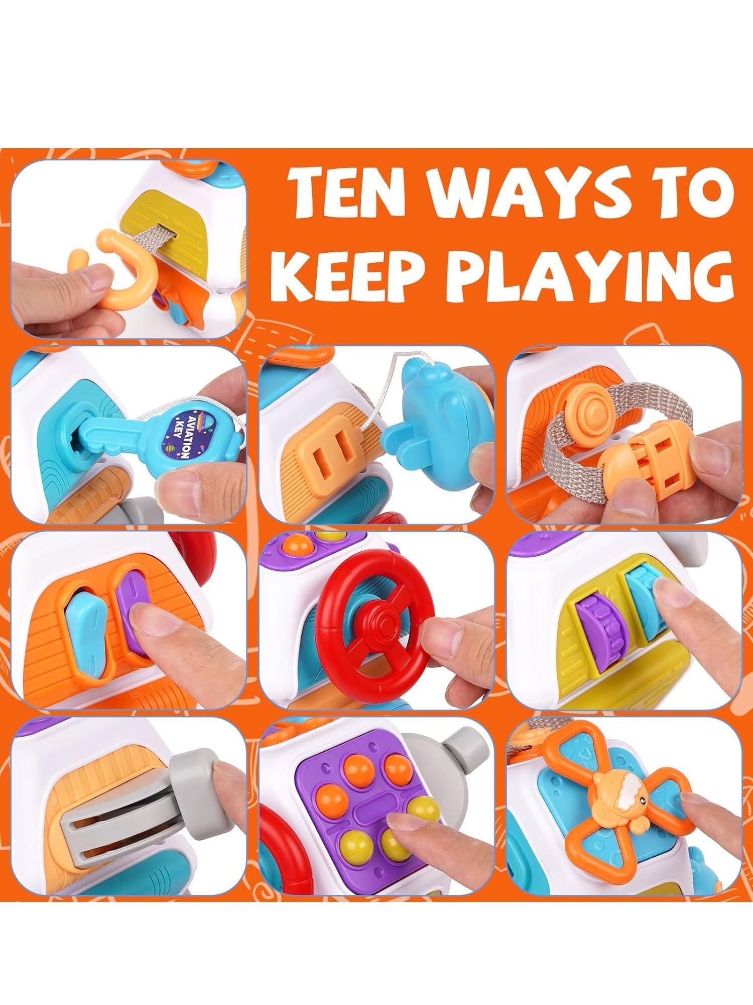 Montessori Educational Toy Cube | Develops Motor Skills for Ages 1-4