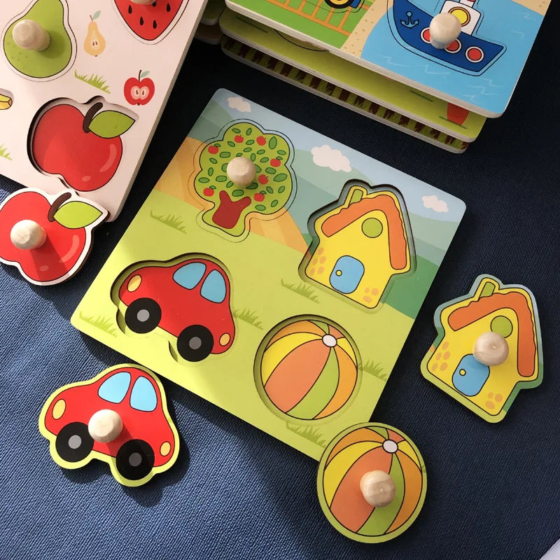 Wooden Fruit Puzzle for Kids | Boosts Cognitive Growth and Fine Motor Skills