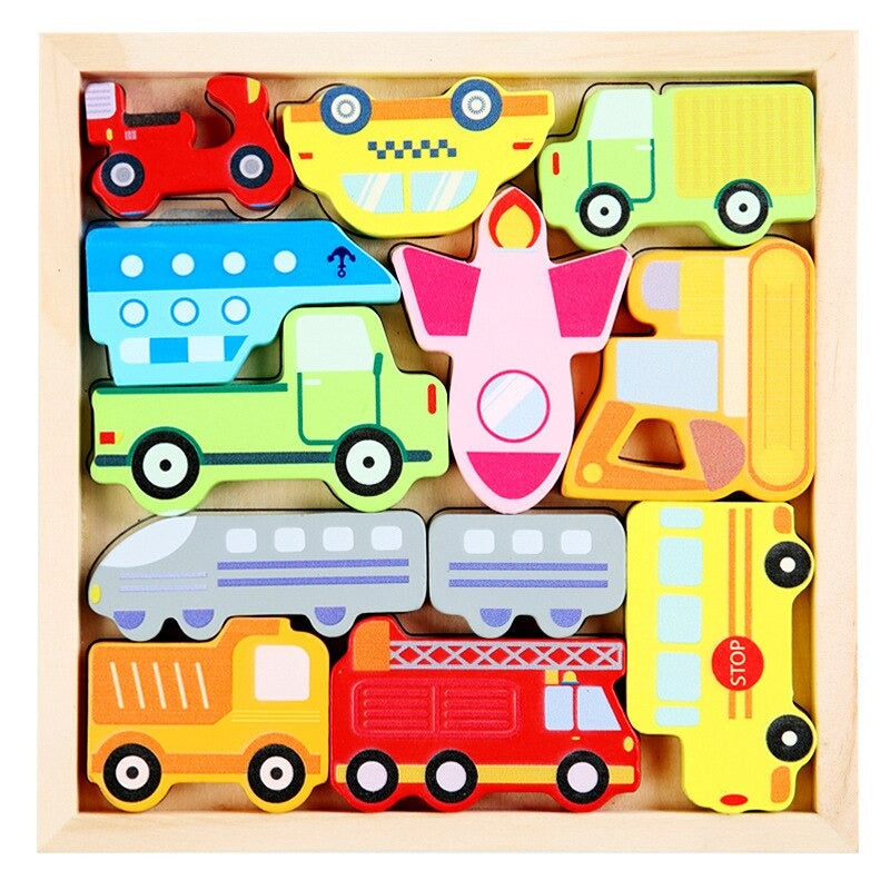 Wooden Shape Puzzle for Kids | Safe Motor Skills Development