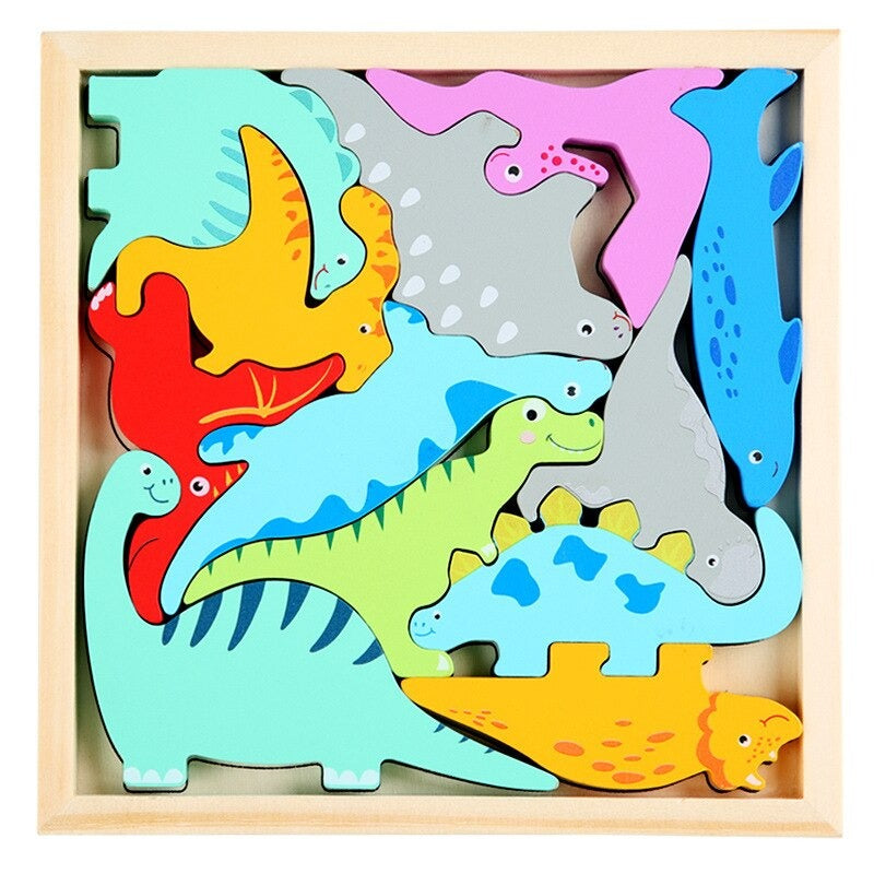 Wooden Shape Puzzle for Kids | Safe Motor Skills Development