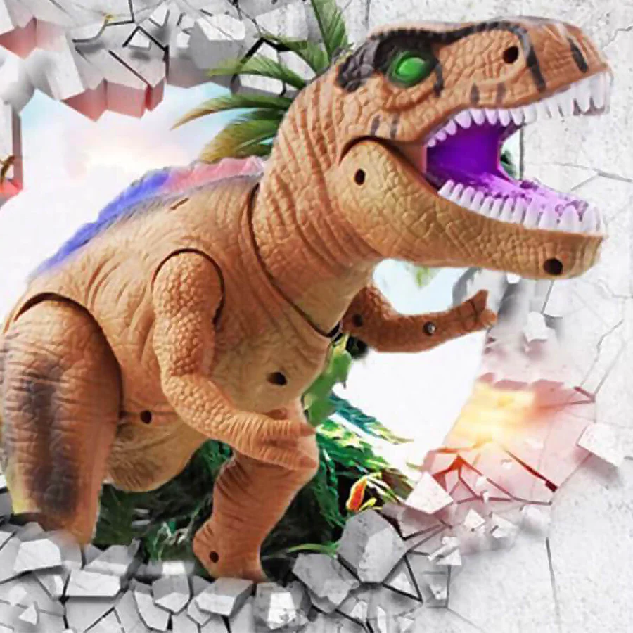 Remote Control Dinosaur Toy | Realistic Walking, Roaring & LED Effects