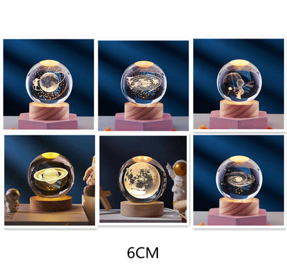 3D Crystal Night Light | USB-Powered Ambient Lamp