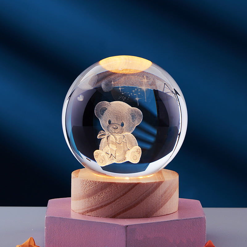 3D Night Lamp | Stylish USB Crystal Lighting