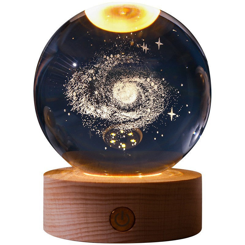 3D Crystal Night Light | USB-Powered Ambient Lamp
