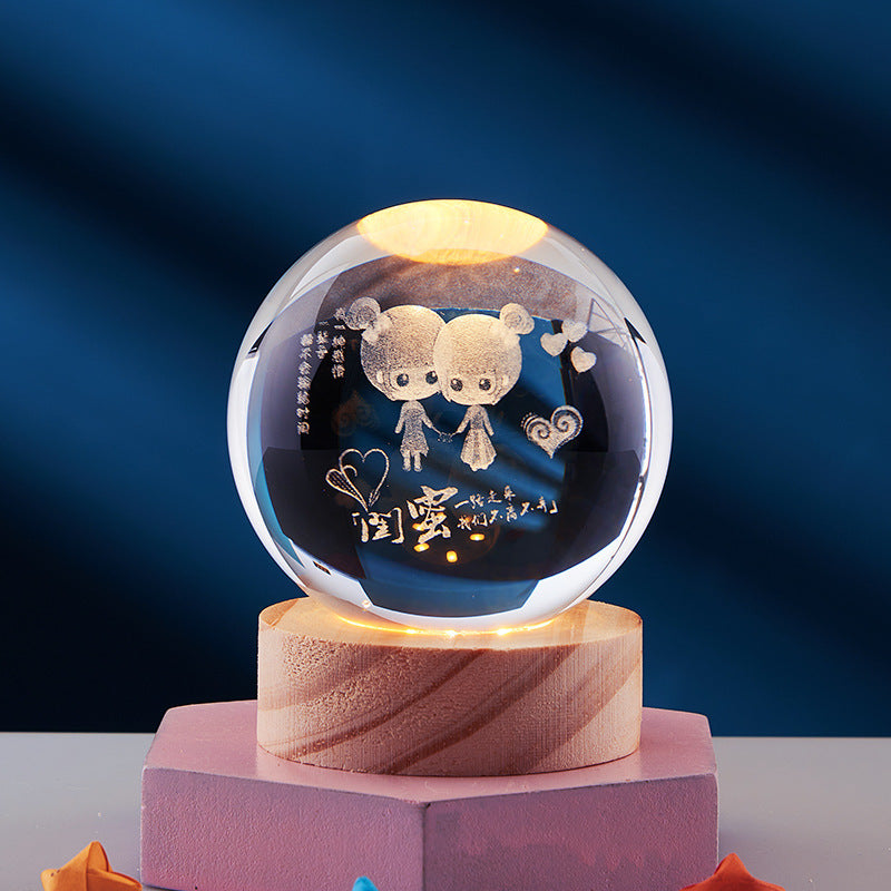 3D Night Lamp | Stylish USB Crystal Lighting