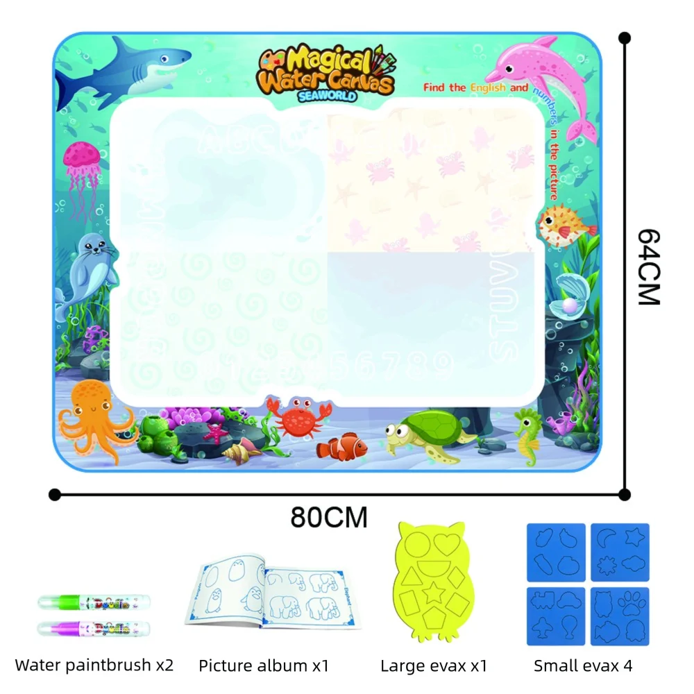 Extra Large Water Drawing Mat | Non-Toxic, Mess-Free Creative Fun