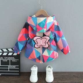 Stylish Girls Raincoat | Lightweight Waterproof Design with Butterfly Drawstring