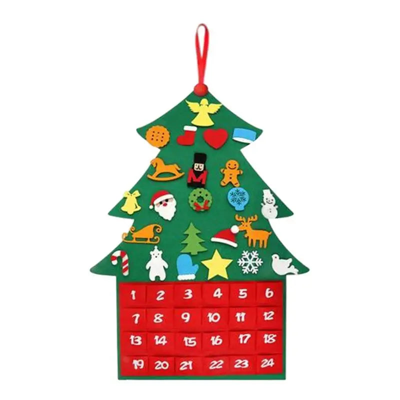 Felt Advent Calendar | 24 Fillable Pockets for Holiday Surprises