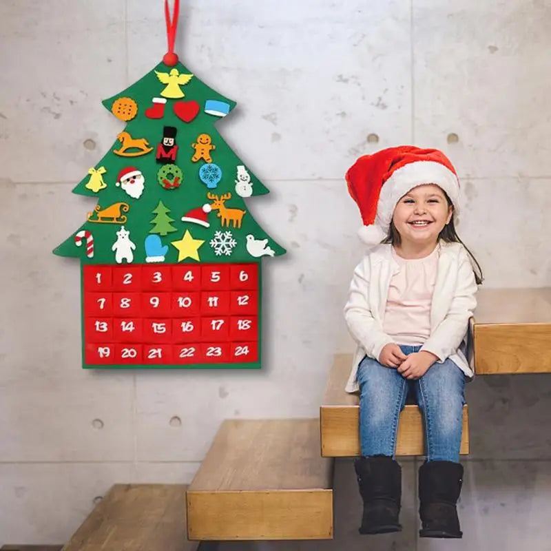 Advent Calendar for Christmas Countdown | 24 Fillable Pockets for Surprises