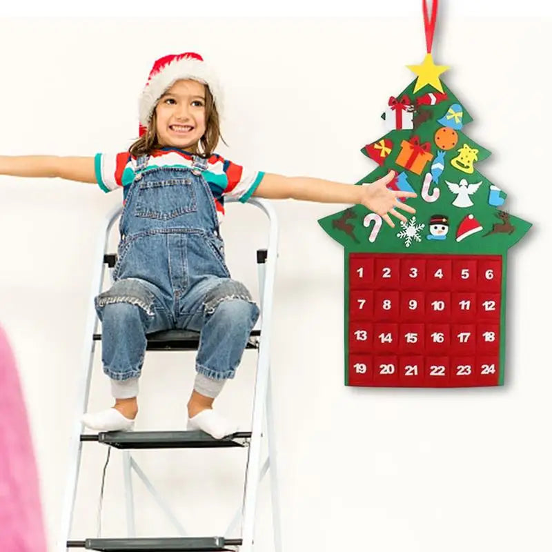 Advent Calendar for Christmas Countdown | 24 Fillable Pockets for Surprises