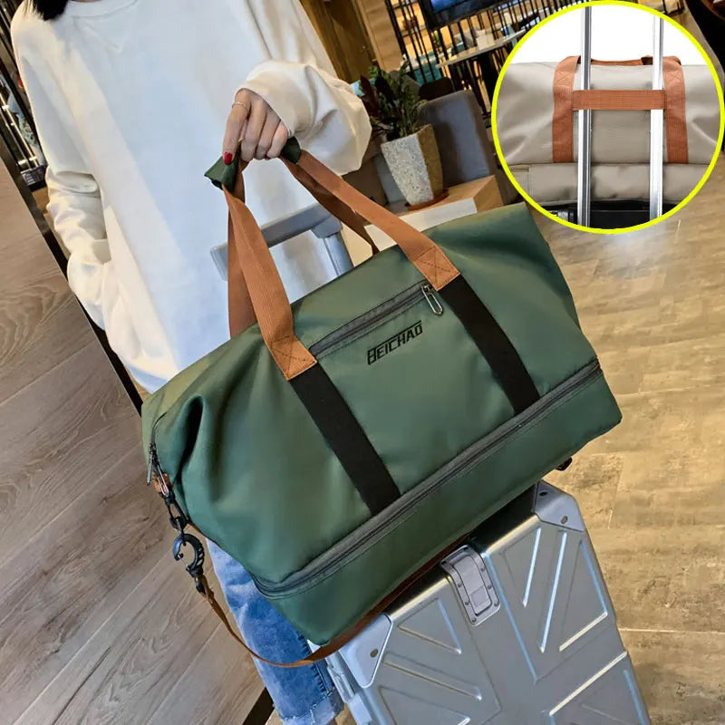Fitness Gym Bag with Shoe Compartment | Wet/Dry Separation for Travel Convenience