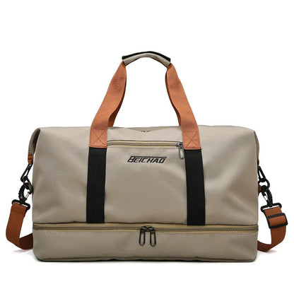 Fitness Gym Bag with Shoe Compartment | Wet/Dry Separation for Travel Convenience