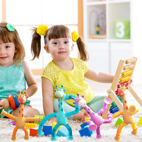 Flexible Giraffe Toy | Suction Cup for Creative Play